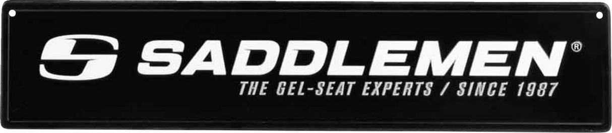 Metal Sign - 24\" x 5-1/2\" - Black/White