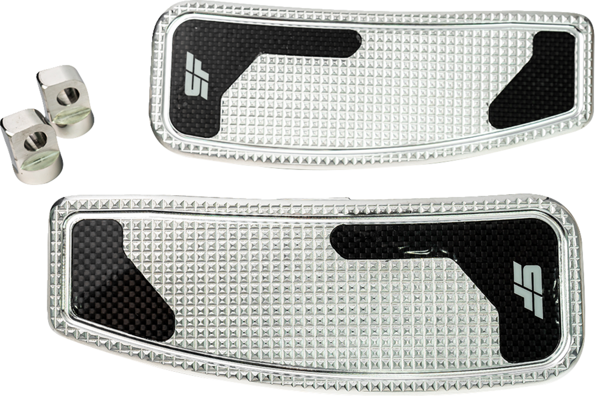 Mini Driver Floorboards - Black Polished - Touring