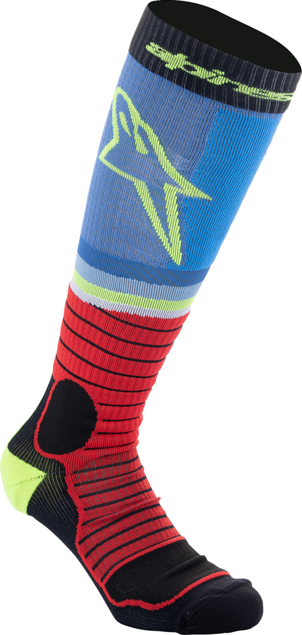 MX Pro Socks - Black/Red/Blue/Yellow - Large