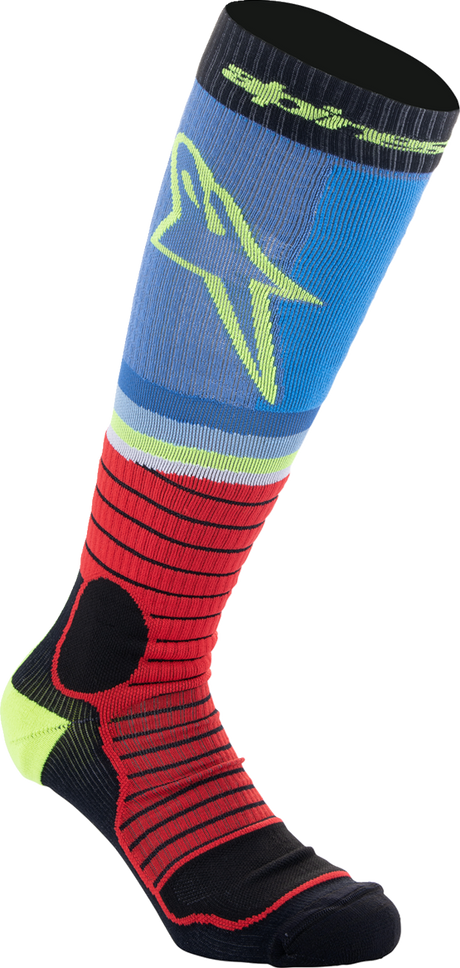 MX Pro Socks - Black/Red/Blue/Yellow - Large