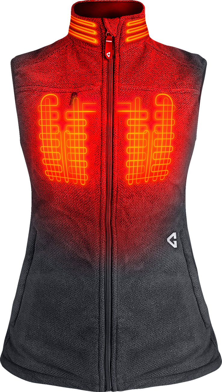 Women\'s 7V Thermite Heated Fleece Vest 2.0 - Gray - Medium