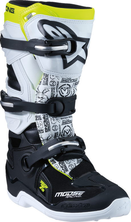 Youth Tech 7S Boots - Black/White/Yellow - US 6