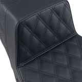Step-Up Seat - Full Lattice Stitch - Black - FLHR/FLHX 1997 - 2007