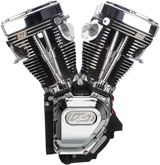 T143 Long Block Engine - Wrinkle Black and Chrome - Touring | Dyna 1999 - 2006