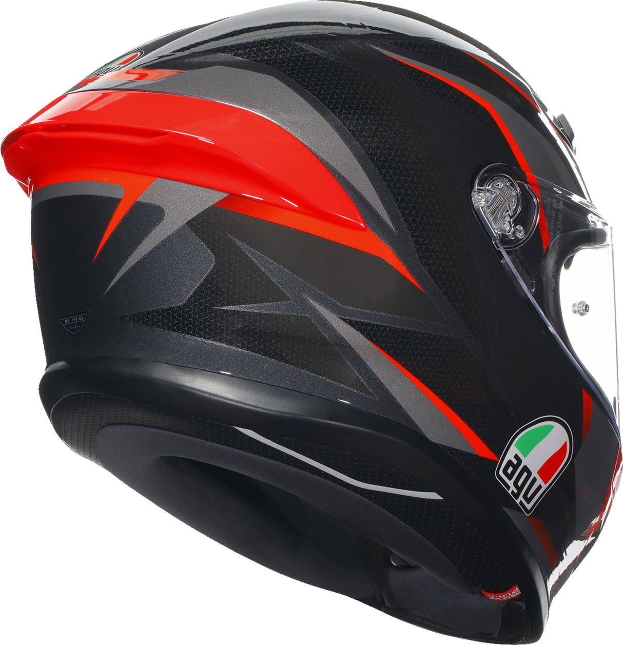 K6 S Helmet - Slashcut - Black/Gray/Red - XL