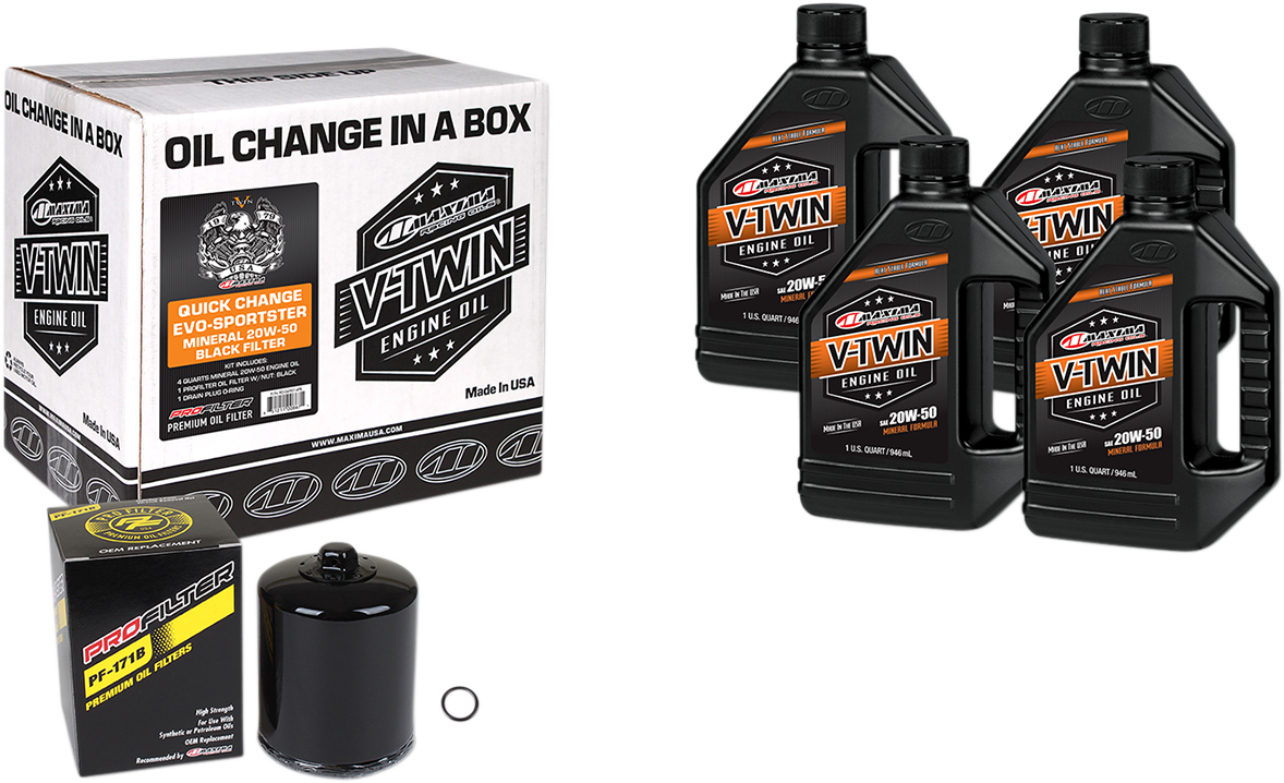 Evo/XL Quick Oil Change Kit - Black Filter 1984 - 2022