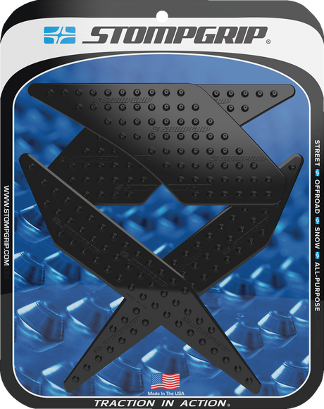 Traction Pad Tank Grips - Volcano - Black - Z125 Pro 2017 - 2025