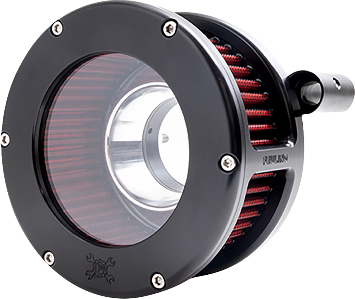 BA Air Cleaner Kit - Black/Clear with Red Filter - \'93-\'99 Evolution Big Twin 1993 - 1999