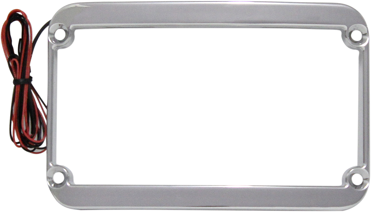 Lighted License Plate Frame - Chrome