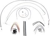 Handlebar Cable/Brake Line Kit - Complete - 16\" Ape Hanger Handlebars - Stainless Steel 2000 - 2006
