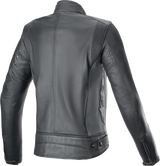 Stella Dyno Leather Jacket - Black Tar Gray/Dark Gray - Medium