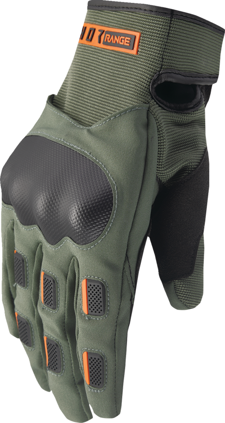 Range Gloves - Army/Orange - Large