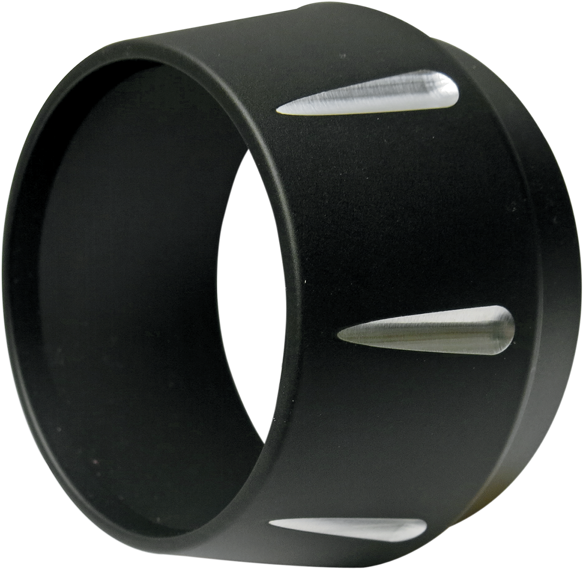 End Cap - Black - Fluted - Short Megaphone