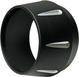 End Cap - Black - Fluted - Short Megaphone