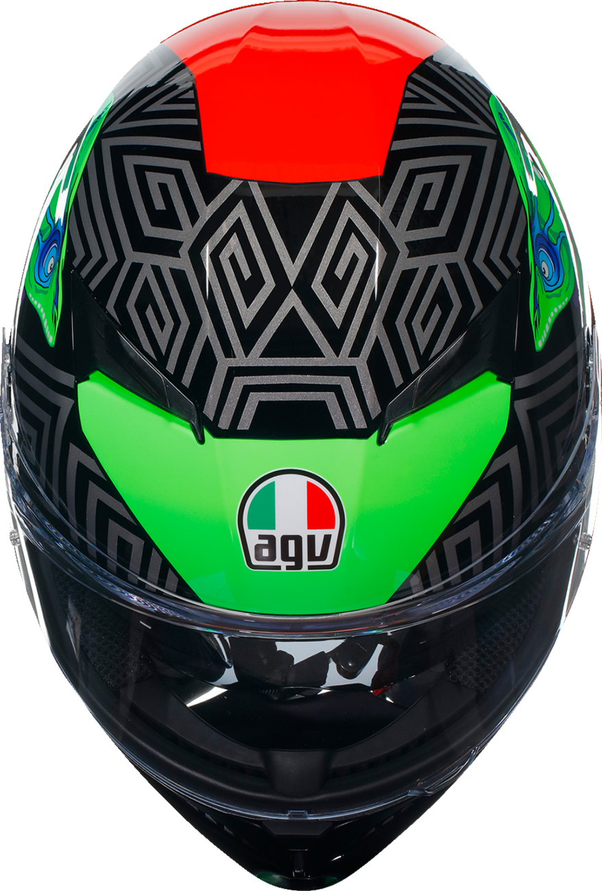 K3 Helmet - Kamaleon - Black/Red/Green - 2XL