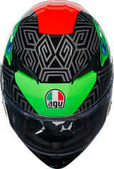 K3 Helmet - Kamaleon - Black/Red/Green - 2XL