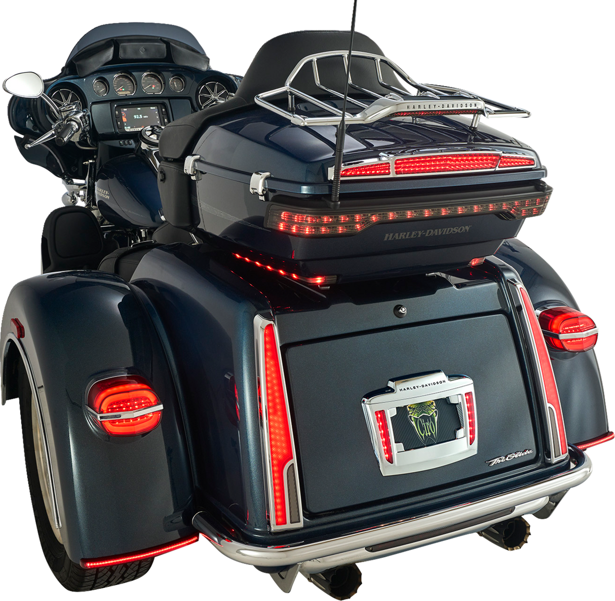 LED Taillight - Red Lens - Chrome - Tri Glide 2014 - 2023