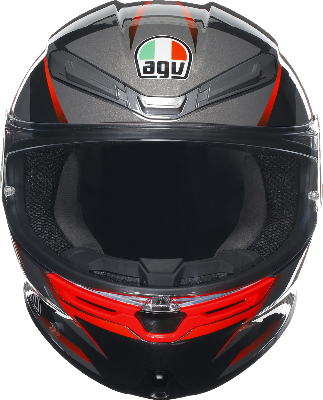 K6 S Helmet - Slashcut - Black/Gray/Red - XL