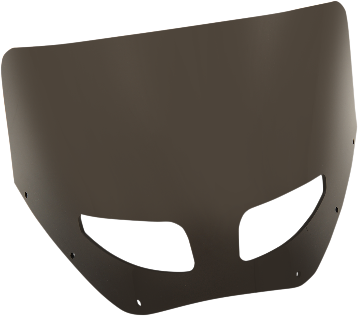 Road Warrior Windshield - Vented - Dark Black Smoke - 11\"