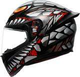 K1 S Helmet - Lyzard - Matte Black/Gray/Red - Large
