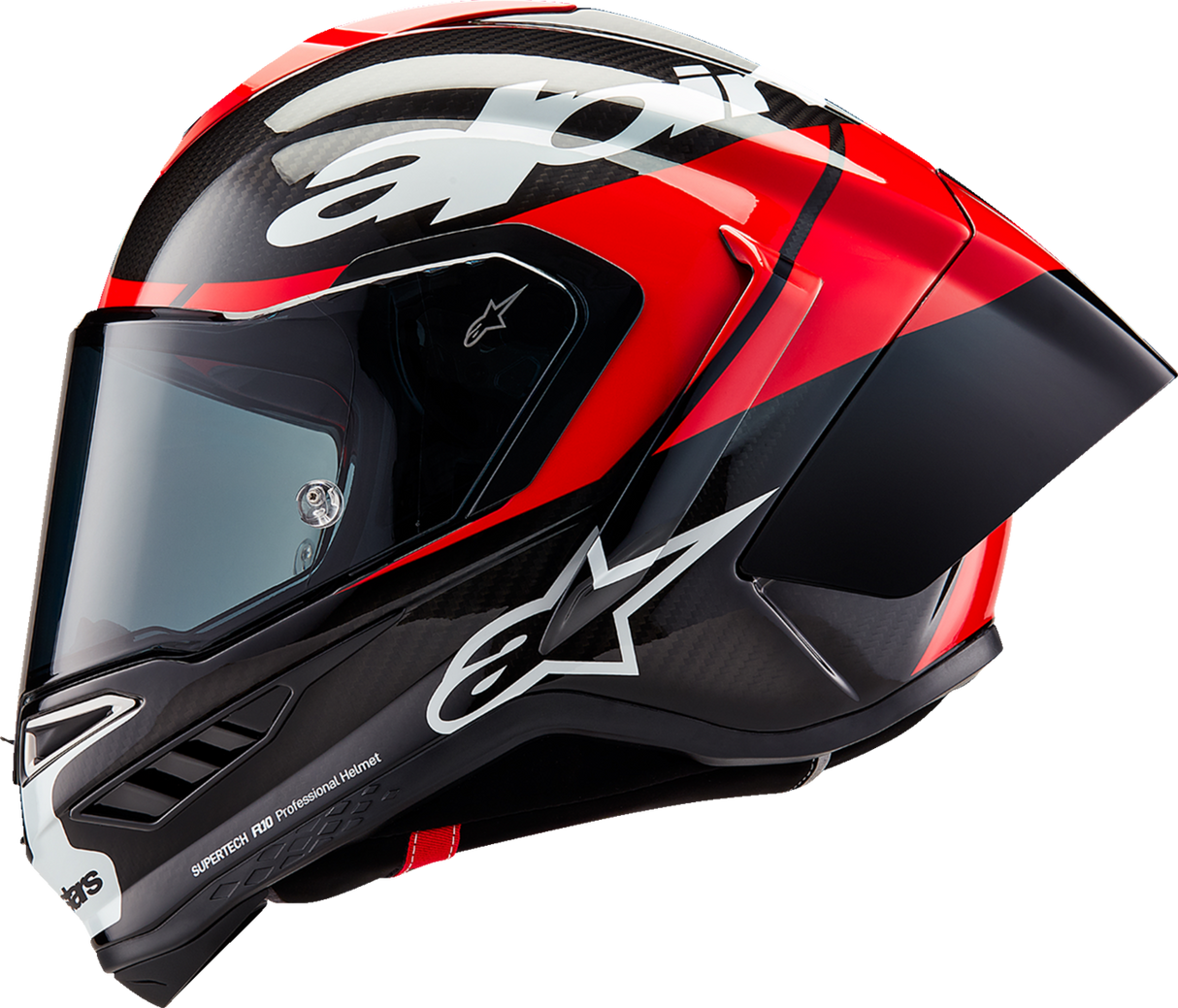 Supertech R10 Helmet - Element - Carbon/Red/White - Large