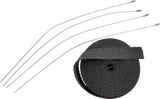 Exhaust Heat Wrap Kit with Ties - Black - 1\" x 25\'