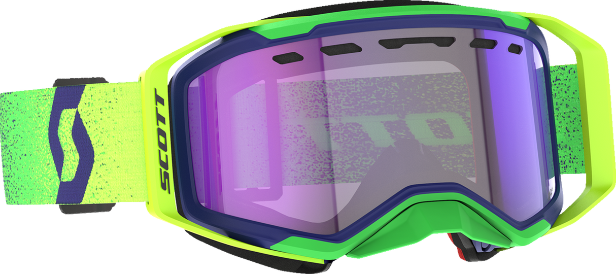 Prospect 2.0 SMB Goggle - Midnight Purple/Safety Yellow - Dual - Light Sensitive - Blue Chrome Lens