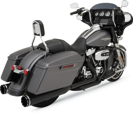 2-into-2 Dominator Exhaust System with 4-1/2\" Mufflers - Black - FL 2017 - 2022