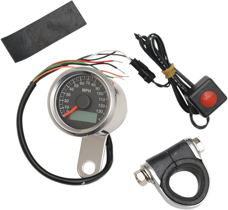 Programmable Mini Electronic Speedometer with Odometer/Tripmeter - 1.87\" - Polished 1986 - 2003