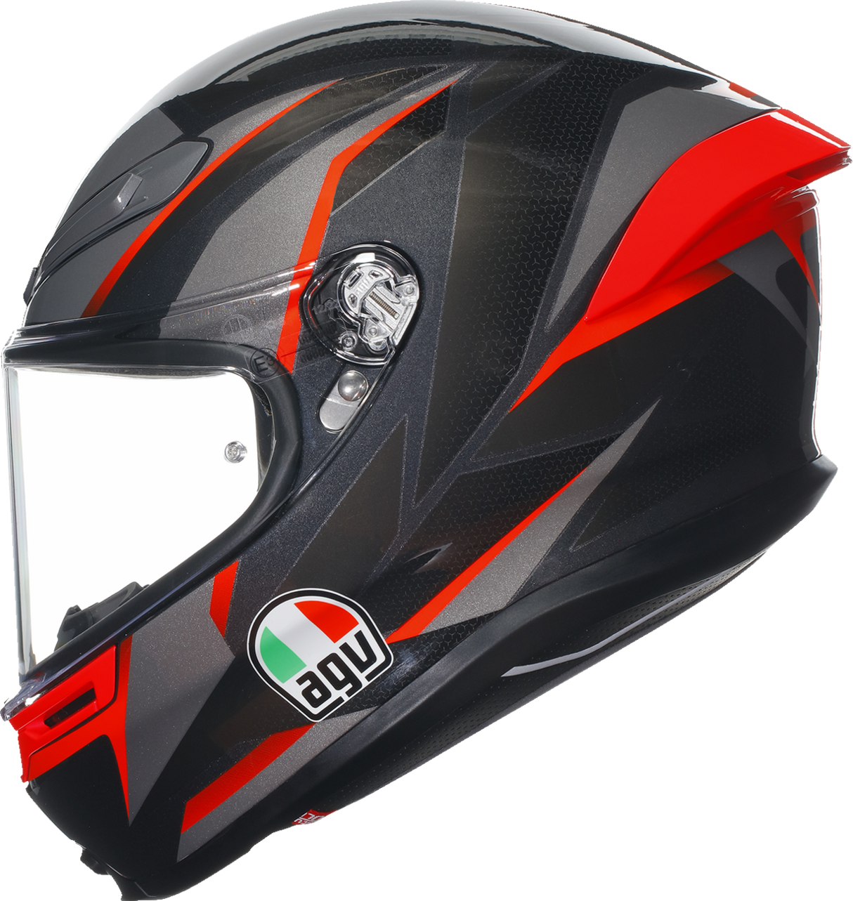K6 S Helmet - Slashcut - Black/Gray/Red - XL