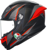 K6 S Helmet - Slashcut - Black/Gray/Red - XL
