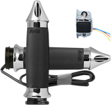 Grips - Heated - Custom Contour - Spike - TBW - Chrome 2008 - 2023