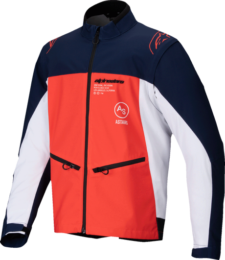 Lite-Dura Softshell Jacket - Navy/Orange/White - XL