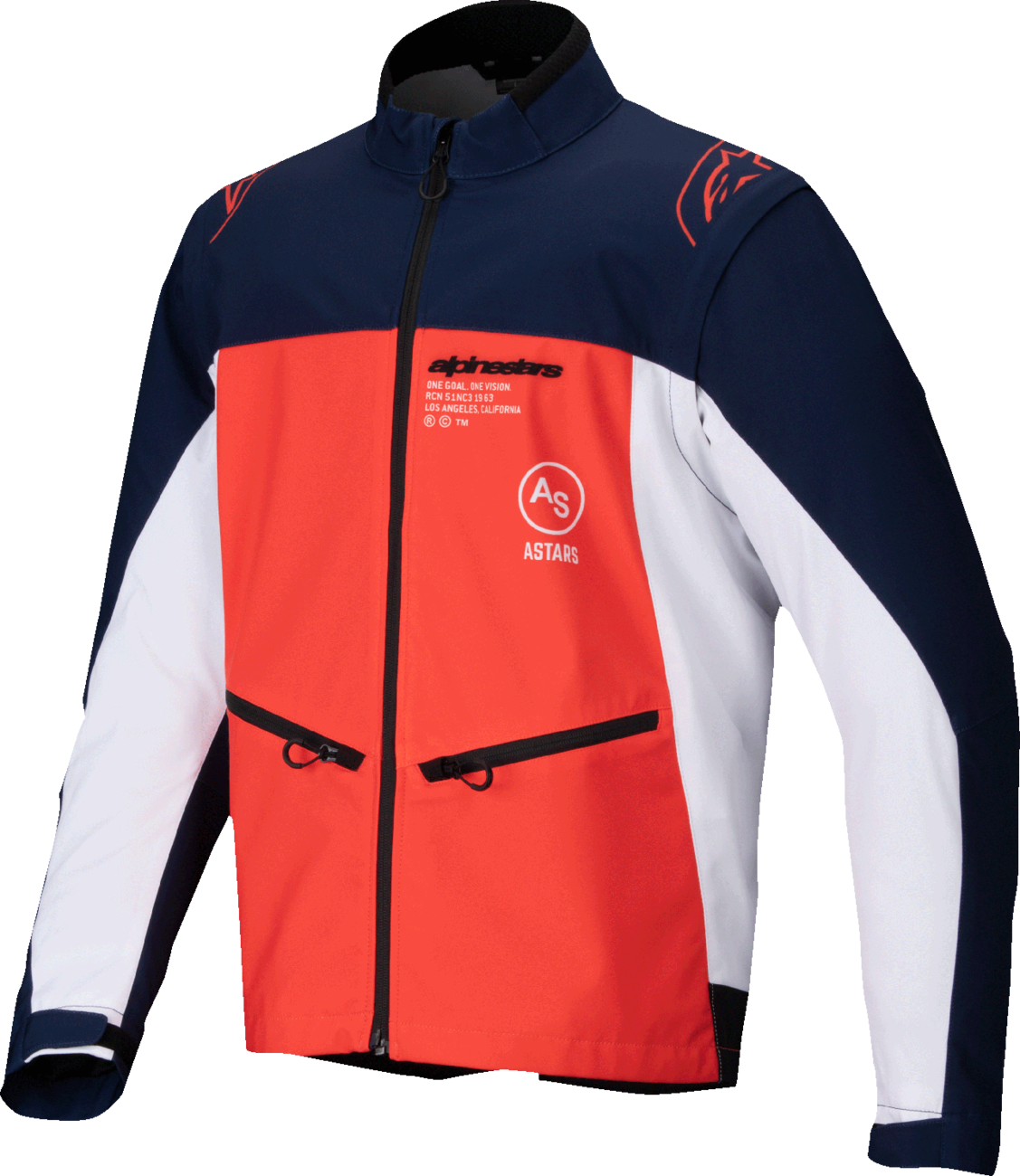 Lite-Dura Softshell Jacket - Navy/Orange/White - Small