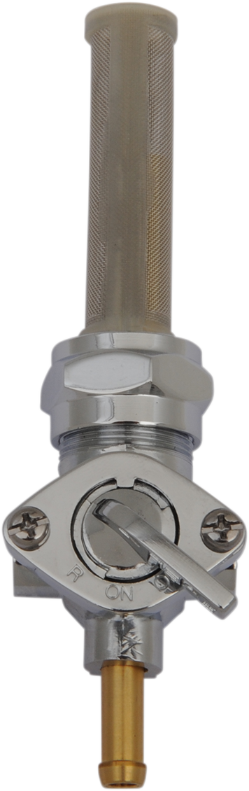 Fuel Petcock - Downward - Chrome - 22 mm