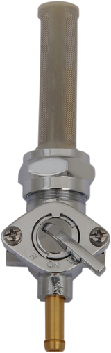 Fuel Petcock - Downward - Chrome - 22 mm