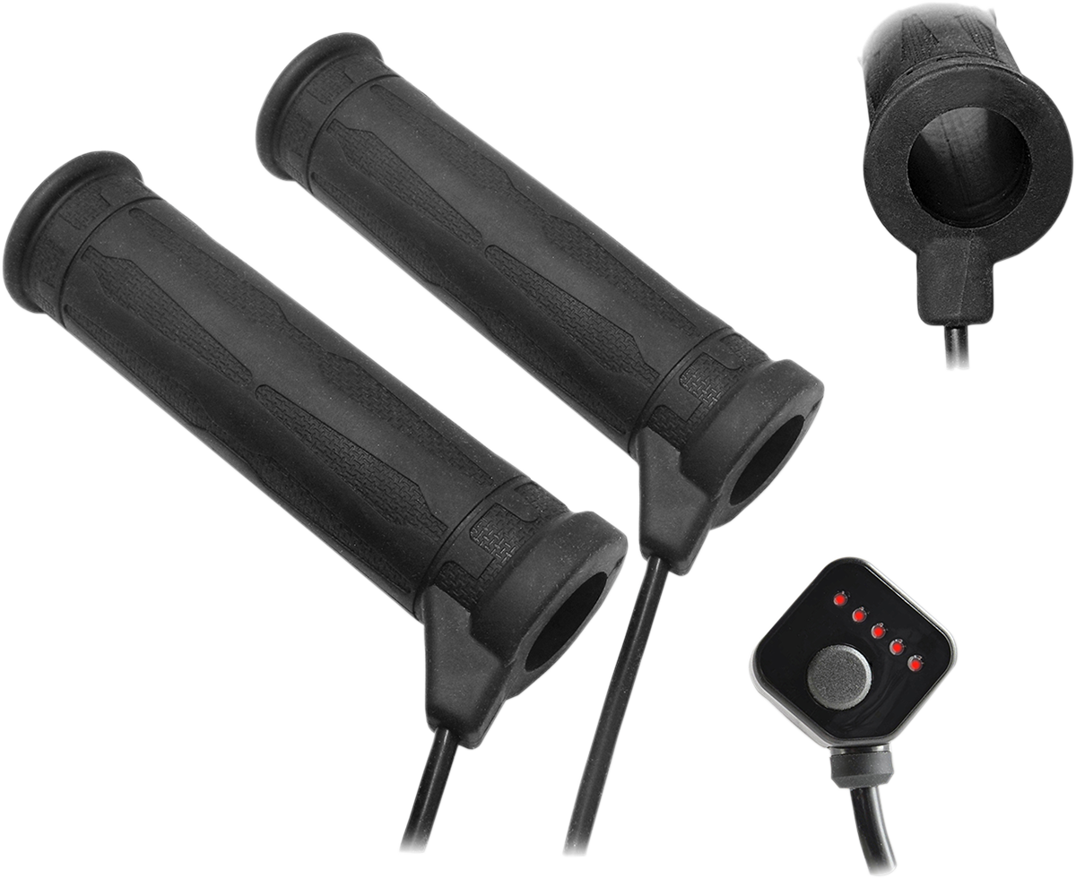 Grips - Heated - Twist Throttle - 5 Level - 7/8\"