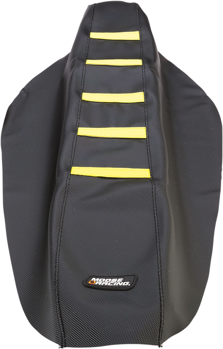 Ribbed Seat Cover - Black Cover/Yellow Ribs - Suzuki 2008 - 2017