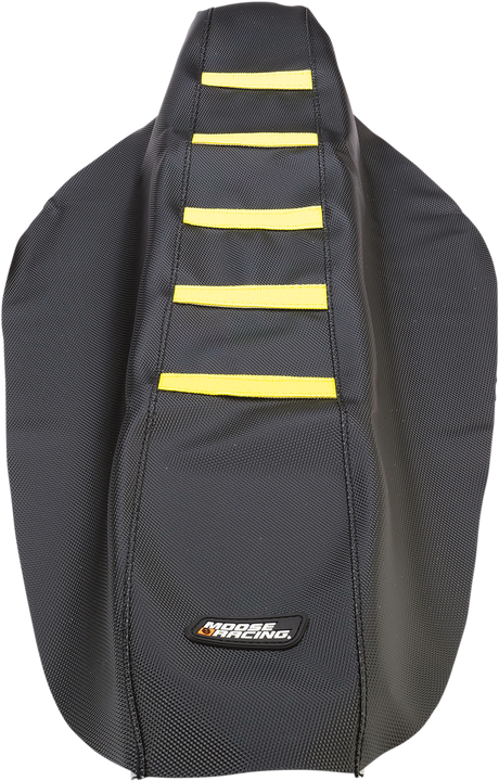 Ribbed Seat Cover - Black Cover/Yellow Ribs - Suzuki 2008 - 2017