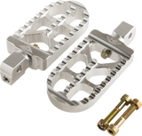 Serrated Footpegs - Silver- Long 2017 - 2024