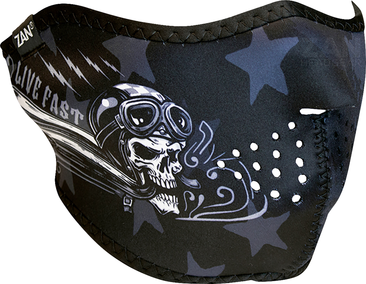 Neoprene Half Mask - Skull Live
