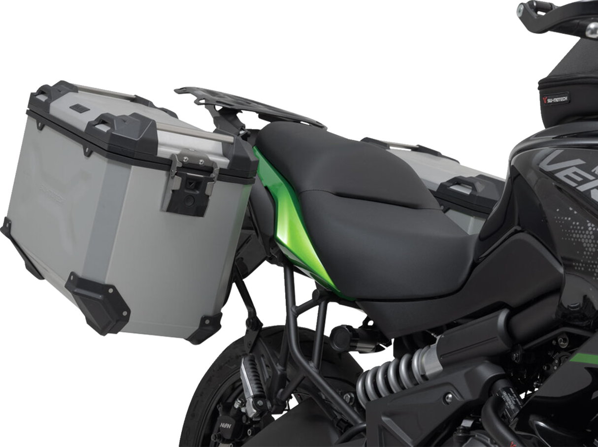 TRAX ADV Aluminum Case System - Silver - Kawasaki Versys 650 \'14-\'24 2014 - 2024
