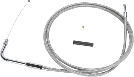 Stainless Braided Throttle Cable - 54\" 1988 - 1995