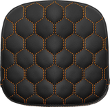 Sissy Bar Pad - Honeycomb - Orange Stitching