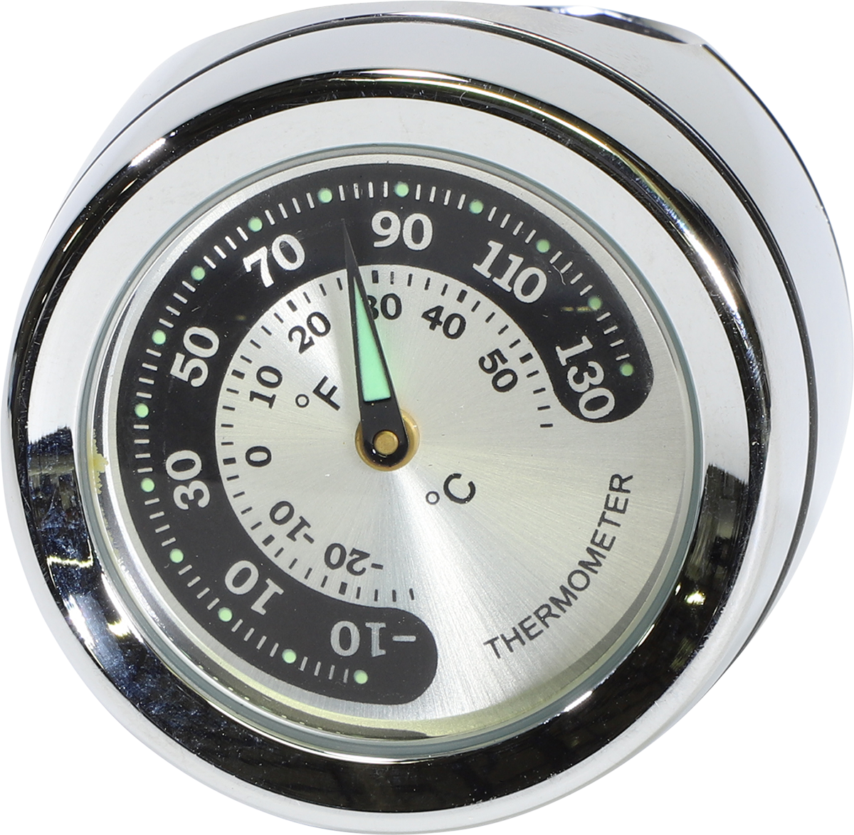 Handlebar Mount Thermometer - Chrome - For 1\" Bar