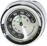 Handlebar Mount Thermometer - Chrome - For 1\" Bar
