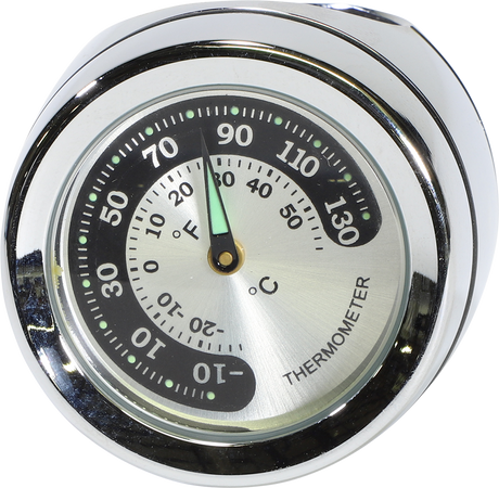 Handlebar Mount Thermometer - Chrome - For 1\" Bar