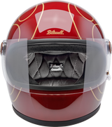 Gringo S Helmet - Flames - Gloss Garnet Red - Medium