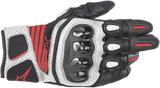 SPX AC V2 Gloves - Black/White/Fluo Red - Small