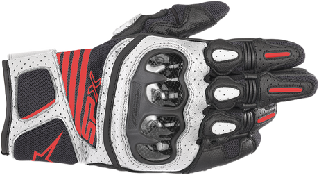 SPX AC V2 Gloves - Black/White/Fluo Red - Large